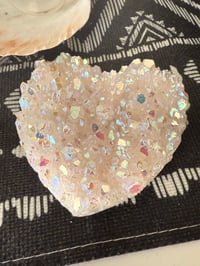 Image 1 of ANGEL AURA QUARTZ HEART SHAPED RAW SPECIMEN 
