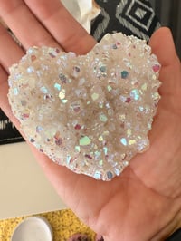 Image 3 of ANGEL AURA QUARTZ HEART SHAPED RAW SPECIMEN 
