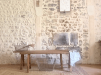 Image 1 of Banc de ferme ancien en bois