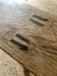 Image 3 of Banc de ferme ancien en bois