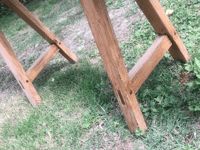 Image 4 of Banc de ferme ancien en bois