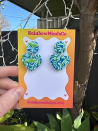 Image 1 of Tidal love polymer clay earrings 
