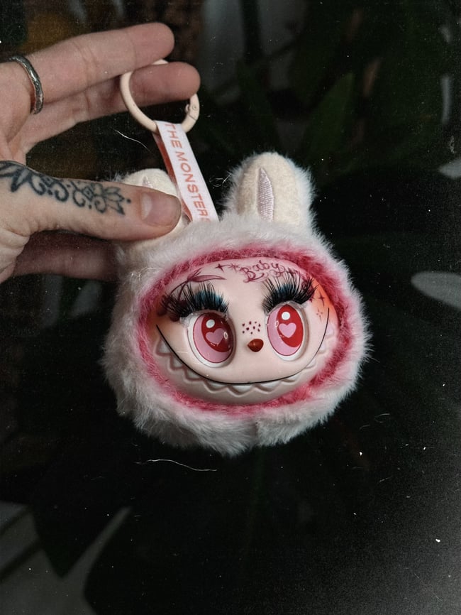 Pink Lafufu Head Bag Ornament