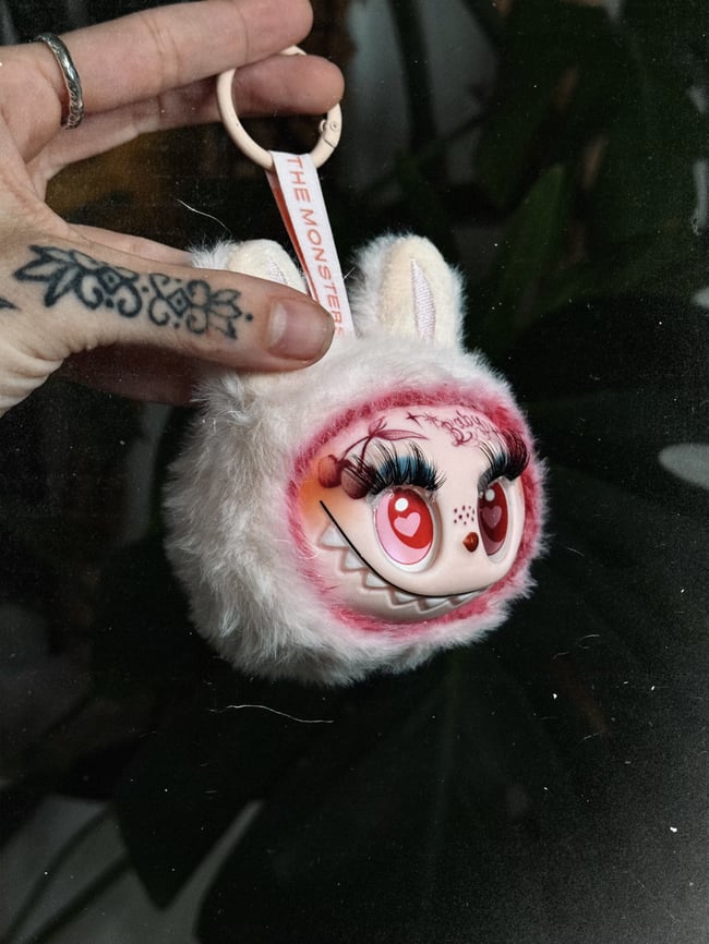 Pink Lafufu Head Bag Ornament