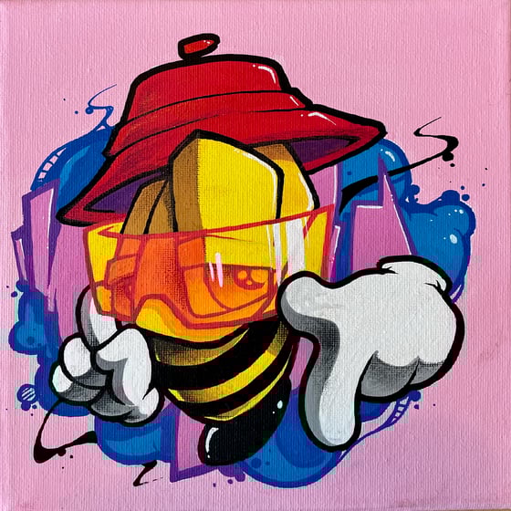 Image of Powder Pink Bee Canvas