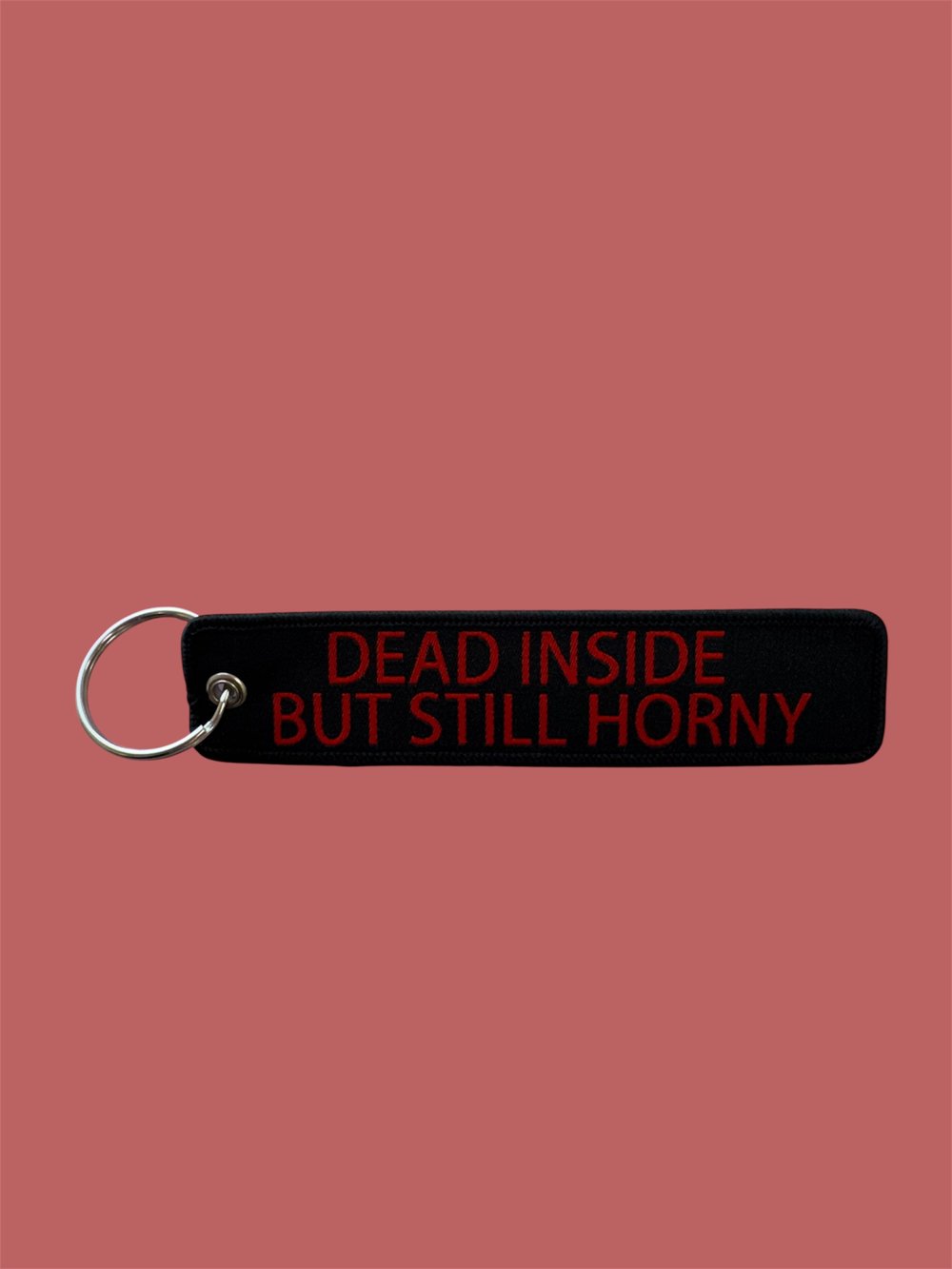 Image of Slogan Fabric Keyring
