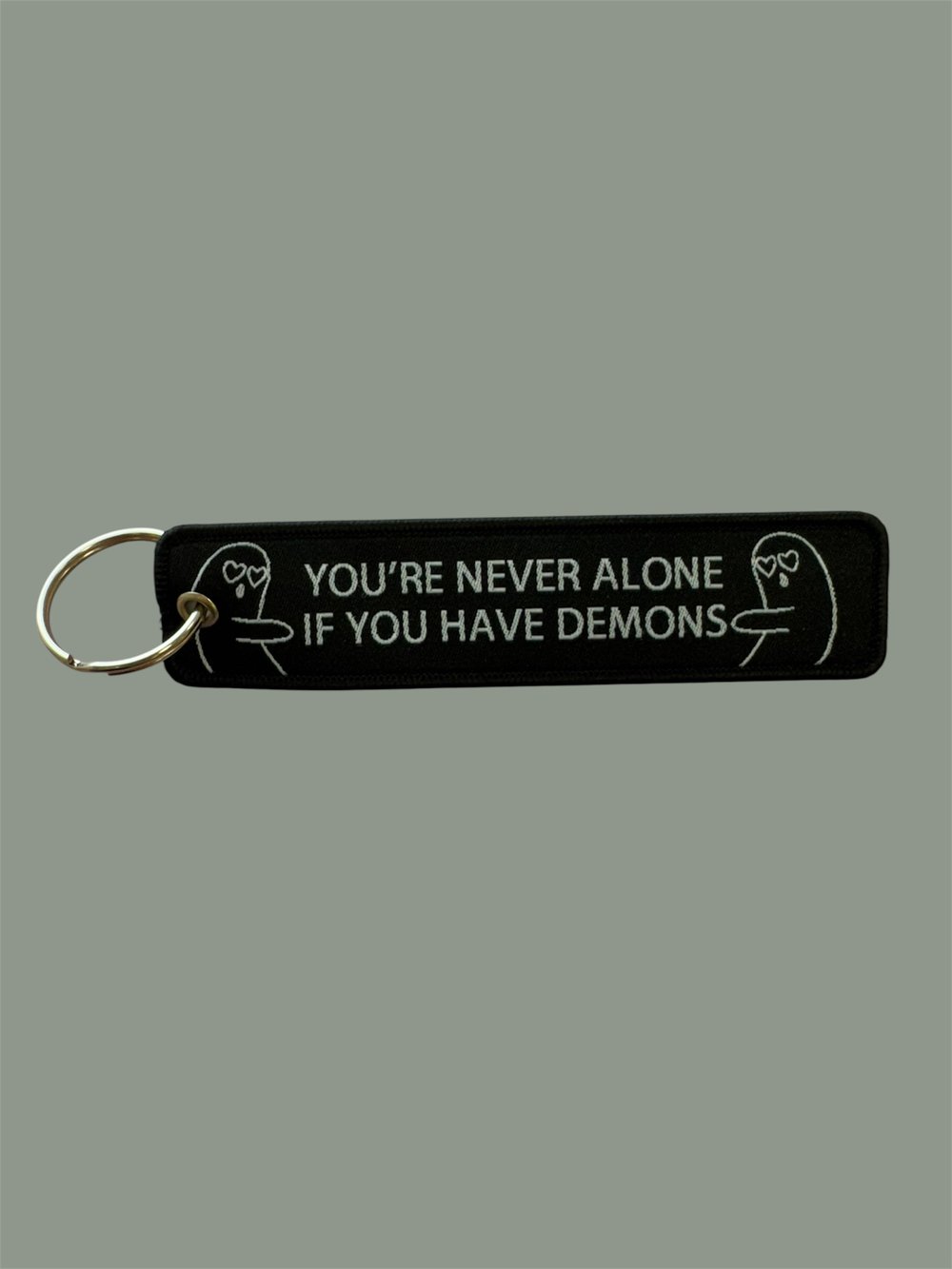 Image of Slogan Fabric Keyring