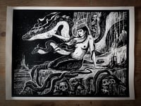 Image 1 of Sérigraphie "La reine serpent"
