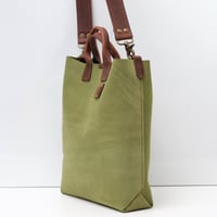 Image 4 of Suede Two-way Tote in avocado