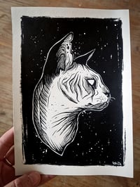 Image 4 of Sérigraphie "Dark sphinx cats"