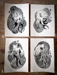 Image 1 of Sérigraphie "¨Petits poulpes"