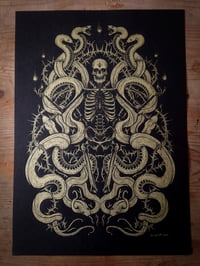 Image 1 of Sérigraphie "Squelettes et serpents"