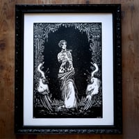 Image 1 of Linogravure "La Vénus décharnée"