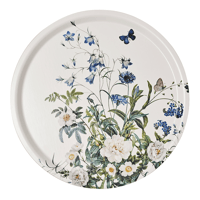 Image 1 of Nordic Birch Blue Flowers Serving Tray