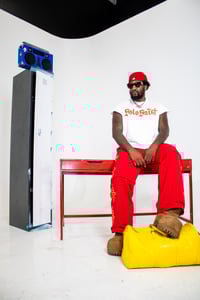 Image 1 of SOLO SAINT ‘RED TRACK PANTS’ 