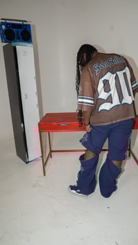 Image 3 of SOLO SAINT ‘NAVY BLUE TRACK PANTS’