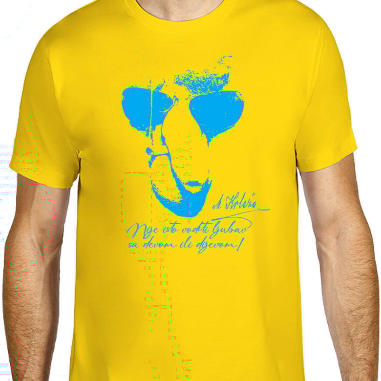 Image of M. Krleza T-Shirt ("Nije Isto Voditi Ljubav Sa Devom Ili Dijevom')