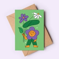 Floral Character Card