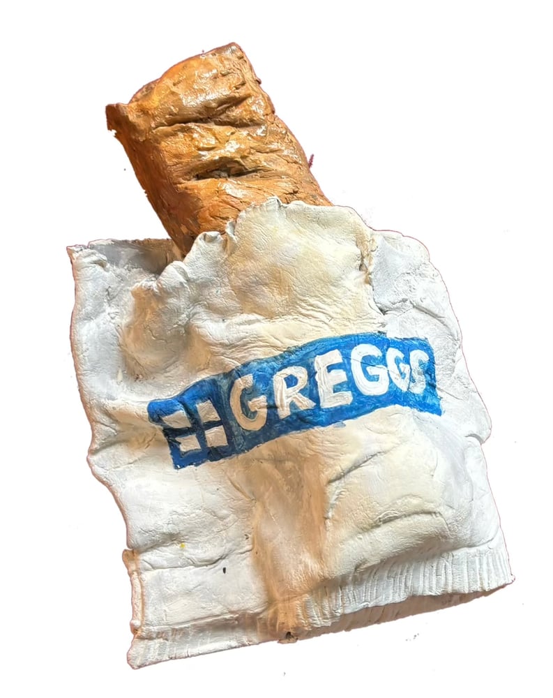 Image of Greggs sausage roll sculpture 