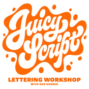 Image of Juicy Script Lettering Workshop  + PDF Guidebook + Optional PDF Workbook