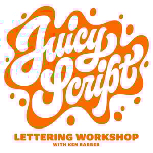 Image of Juicy Script Lettering Workshop + PDF Guidebook + Optional PDF Workbook