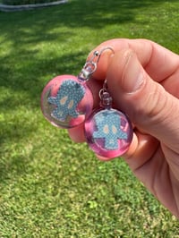 Image of 21mm skull coin earrings 