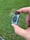 Image of Blue skull tile w/ ruby bale
