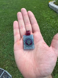 Image of Blue skull tile w/ ruby bale