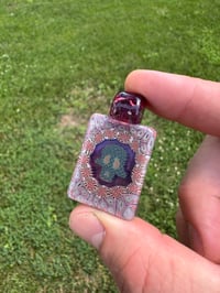 Image of Blue skull w/ red pattern