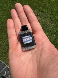 Image of Chicago flag and infinity tile 