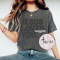 Jesus loves you - gray tone