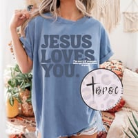 Jesus loves you - blue tone