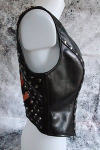 Image 6 of Mercyful Fate Zipped Leather Vest 