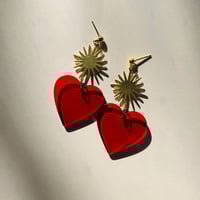 Corazon Red Heart Earrings