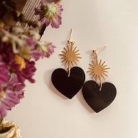 Black Heart Halloween Earrings