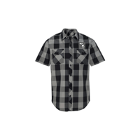  Michigan Skull® Short Sleeve Plaid