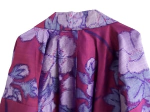 Image of Copy of Kimono dame af kobaltblå silke m meisen vævning