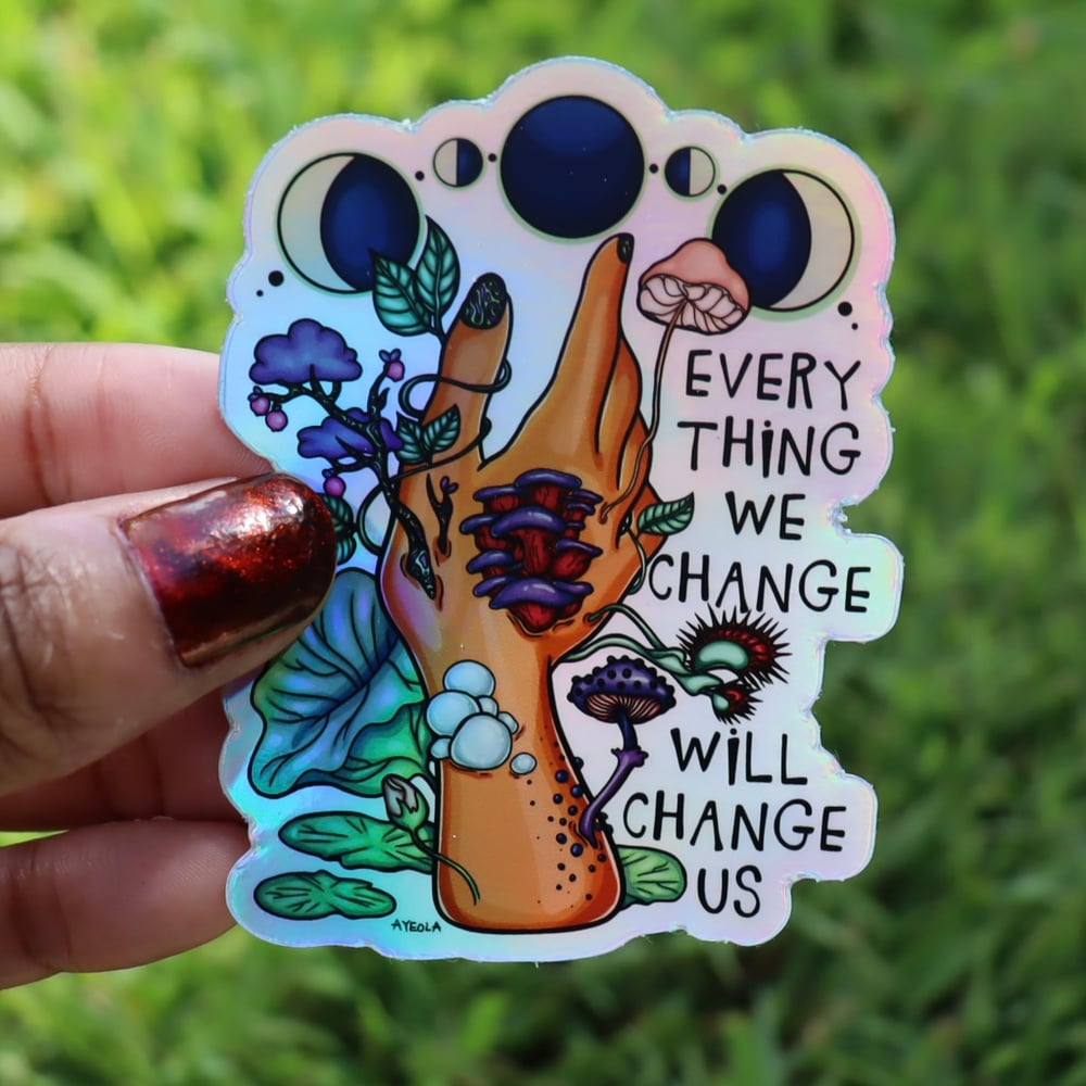 Image of Change Holographic Sticker