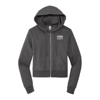 Image 1 of Women's Cropped Full-Zip Hoodie - Heather Charcoal