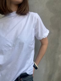 Image 2 of Cotton Tshirt regular fit with ruffles detail