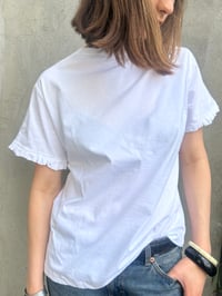 Image 1 of Cotton Tshirt regular fit with ruffles detail