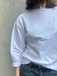 Image 1 of Long sleeve Tshirt loose fit boat neck Tshirt 