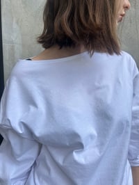 Image 7 of Long sleeve Tshirt loose fit boat neck Tshirt 