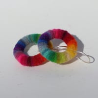 Image 2 of Spectrum Hoop earrings (yellow top)