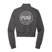 Image 2 of Women's Cropped Half-Zip Pullover - Heather Charcoal