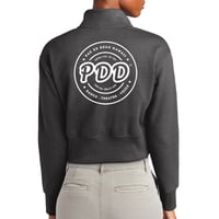 Image 4 of Women's Cropped Half-Zip Pullover - Black