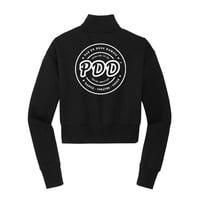 Image 2 of Women's Cropped Half-Zip Pullover - Black
