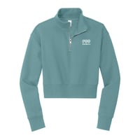 Image 1 of Women's Cropped Half-Zip Pullover - Eucalyptus