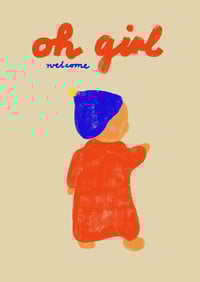 Image 3 of Postkarte - oh girl welcome