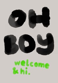 Image 2 of Postkarte - OH BOY welcome & hi